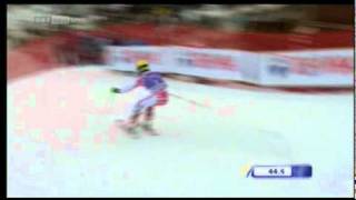 Marcel Hirscher Slalom 2011 Wengen 1e run [upl. by Anrak583]