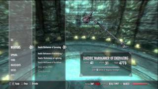 Skyrim Atronach Forge  Random Enchanted Daedric Armor amp Weapons [upl. by Eirolam]