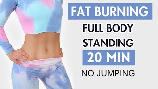 20 Min FULL BODY FAT BURN🔥lose belly fat standing abs and cardio no jumping [upl. by Ludewig177]