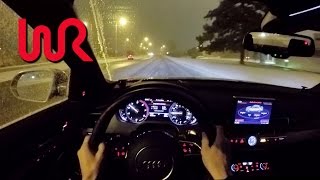 2015 Audi S8 40T Quattro  WR TV POV Night Drive [upl. by Ahswat974]