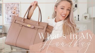 WHATS IN MY HANDBAG  Mulberry Zipped Bayswater Review  Fashion Mumblr [upl. by Nivlak301]