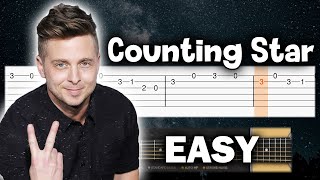 One Republic  Counting Star  EASY Guitar tutorial TAB [upl. by Oskar520]