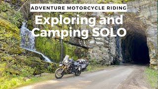 Adventure Motorcycle Riding Exploring and Camping SOLO VLOG [upl. by Pevzner760]