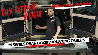 Rear door mounting Table  Drivers Side Door Fitting Instructions  70 Series Landcruiser [upl. by Lilac]