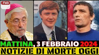 Personaggi italiani famosi morti nel gennaio 2024  Notizie sulla morte oggi  NOTIZIE DEL MATTINO [upl. by Hopper]