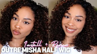 Outre MISHA Half Wig  Install  Review  Synthetic Wig [upl. by Ybok]