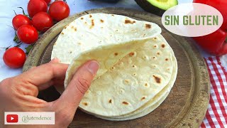 TORTILLAS DE HARINA SIN GLUTEN sin huevo y sin lactosa [upl. by Ameluz]