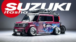 Suzuki Spacia Gear kei car Itasha Camber Gank Tomica Custom [upl. by Ogir]