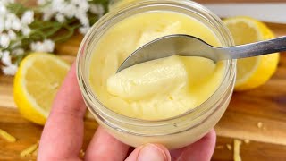 Crème citron sans oeufs sans fécule ni farine  3 ingrédients  Incroyable  Lemon Posset ♥ [upl. by Lahcar254]