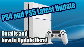 PS4 and PS5 Latest Update  How to Update  PS4 1150 PS5 90 [upl. by Lehrer]