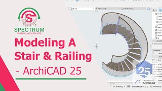 ArchiCAD 25  How To Create Stairs and Railings In ArchiCAD 25  Tips and Tricks [upl. by Baily]