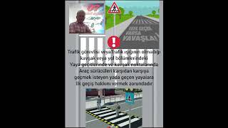 Yaya geçidi kurallarıyayageçidi yaya araçsürücüadayı trafikdersitrafik kavşak yol [upl. by Grata]