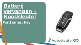 Ford Smart key  Batterij vervangen en Noodsleutel vinden [upl. by Erdna]