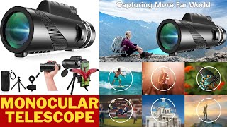 HD Large Vision Monocular Telescope  Bird Watching  Hunting  Hiking Wildlife  Camping  Travel [upl. by Ahsema]