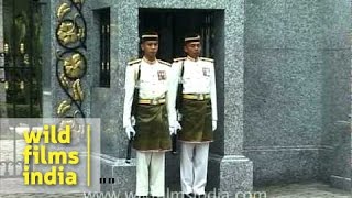 Change of guard at Istana Negara  Malaysias Royal Palace [upl. by Ternan]