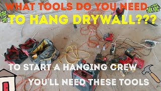 What tools do you need to hang drywall DIY drywall and tool set up for sheetrock [upl. by Yanat]