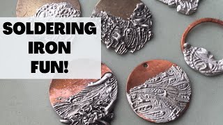 Easy Stamped Soldered Pendants Tutorial  Soldering Iron Jewelry Laura Beth Love [upl. by Evot862]