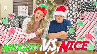 NAUGHTY vs NICE Christmas Present Challenge [upl. by Nedry]