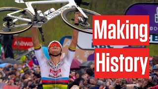 Highlights Mathieu Van Der Poel Makes History At 2024 Mens Tour Of Flanders [upl. by Pearlstein923]