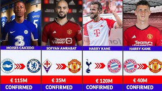 🚨 ALL CONFIRMED TRANSFER NEWS TODAY AMRABAT TO UNITED KANE TO BAYERN PAVARD TO UNITED CAICEDO TO [upl. by Ijies530]