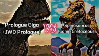 Prologue Giga JWD Prologue 🆚 Spinosaurus Camp Cretaceousshorts [upl. by Witty767]