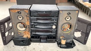 Restoration multifunction sound system KENWOOD  I rescued it from the rubble [upl. by Rusel]