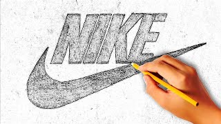 Epic Nike Logo Sketch – The Swoosh Like Youve Never Seen  Outline Method [upl. by Lledal]