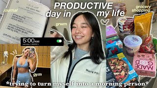 5AM PRODUCTIVE DAY IN MY LIFE as a senior in HS  trying to turn myself into a morning person [upl. by Shelby]