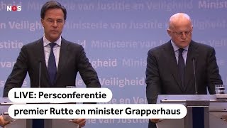 LIVE Persconferentie premier Rutte over Utrecht [upl. by Maise]