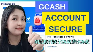 HOW TO REGISTER YOUR PHONE IN GCASH  ACCOUNT SECURE [upl. by Kling]