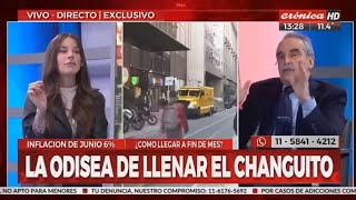 Guillermo Moreno con Montserrat Brizuela en Crónica 14723 [upl. by Sirroned]