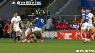 Lawes hit on Bastareaud — 2019 Six Nations [upl. by Man]