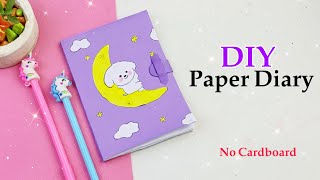 how to make diary with paper without cardboard  diy diary without gluegun  homemade diary [upl. by Widera125]