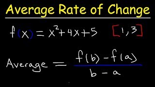 Average Rate of Change of a Function Over an Interval [upl. by Hajar]