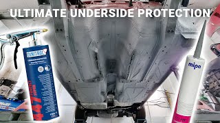 Full Underbody Rust Protection Guide Seam Sealer Underseal amp Cavity Wax by Dinitrol BMW E30  035 [upl. by Enellij882]