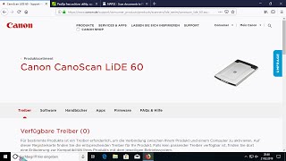 Any Older Canon LiDE Scanner LiDE 60 etc on Windows 10 x64 2021 [upl. by Airamzul]