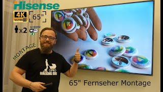 Hisense H65BE7 UHD 4k 65 Zoll Fernseher Montage für unsere FIVESTONES Computerkurse mit Franz Pfuisi [upl. by Nordek459]