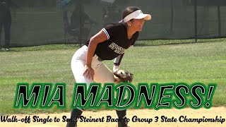 Steinert 2 Moorestown 1  Group 3 Semifinal  Mia Pope Game Winning Hit in 7th [upl. by Aipotu]