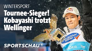 Vierschanzentournee Kobayashi Gesamtsieger vor Wellinger l Sportschau [upl. by Iphigeniah950]