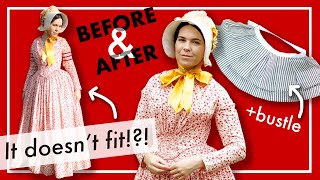 ReSewing My Old Costume  making an early Victorian BUSTLE [upl. by Notlaw328]