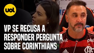 Vítor Pereira não responde pergunta sobre Corinthians e jornalista é repreendida [upl. by Sauls341]