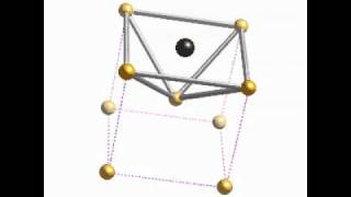 Carbon atom in octahedral interstice in ferrite in steel [upl. by Ennaillij]