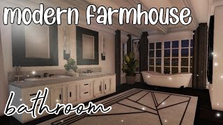 Aesthetic Bloxburg Minimalistic Modern Farmhouse Bathroom  melendezz [upl. by Claude]