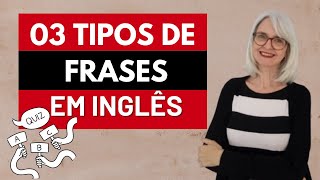 TIPOS DE FRASES EM INGLÊS PARTE 1 [upl. by Adnuahs]