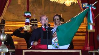 Bicentenario Independencia México  Ceremonia Protocolaria del Grito Bicententario HD [upl. by Grew]