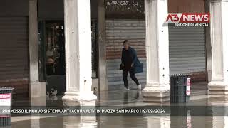 PROMOSSO IL NUOVO SISTEMA ANTI ACQUA ALTA IN PIAZZA SAN MARCO  19092024 [upl. by Imeon787]