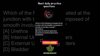 UrethraExcretion and OsmoregulationNeet daily practice questions [upl. by Astra]