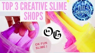 Top 3 Most Creative SLIME SHOPS  100 HONEST Famous  Underrated Instagram Slime Shop Review [upl. by Nylleoj]