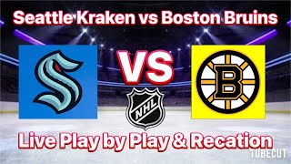 Seattle Kraken vs Boston Bruins live play by play and reaction [upl. by Wilinski]