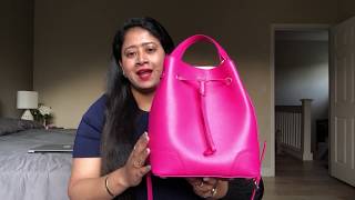 Furla Stacy Mini Bucket Bag  Review What fits inside Louis Vuitton Ray Ban [upl. by Gitel]